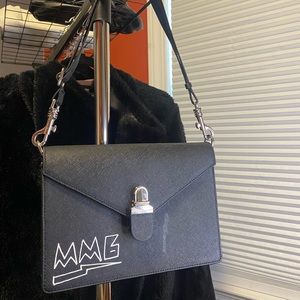 MM6 MAISON MARGIELA PRINTED LOGO SHOULDER BAG
